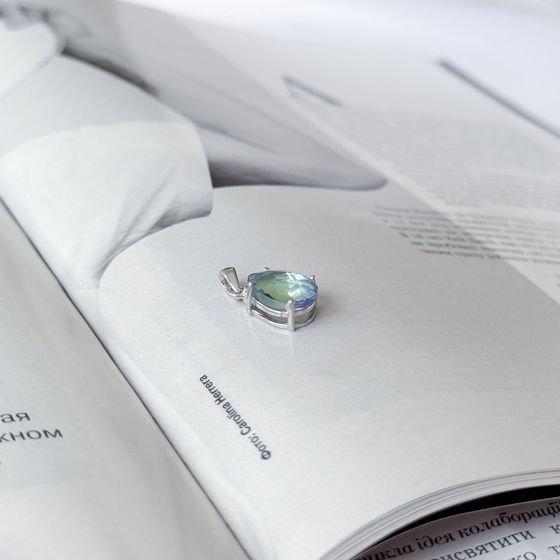 Серебряная подвеска с мистик топазом 2.517ct