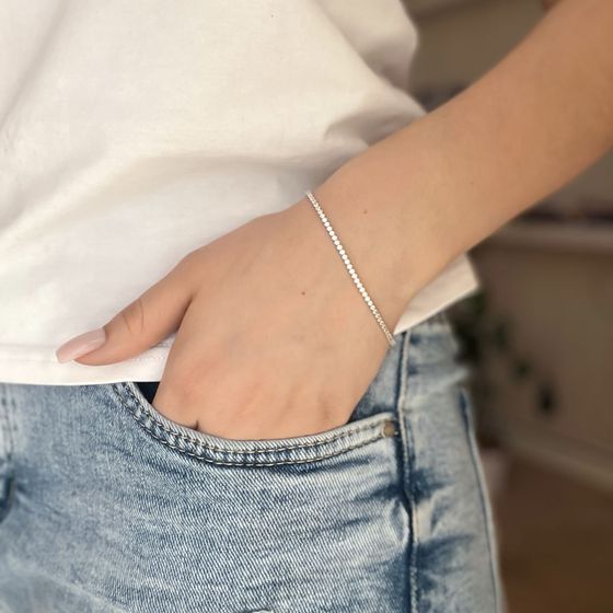 Золотой браслет с фианитами 1.44ct