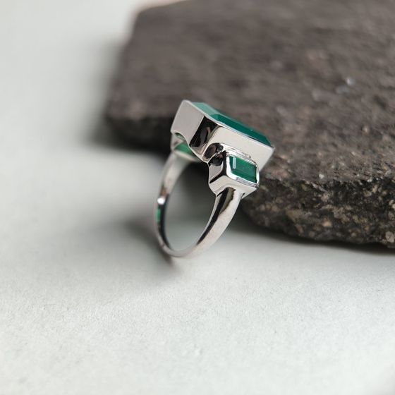 Серебряное кольцо с агатом 7.162ct