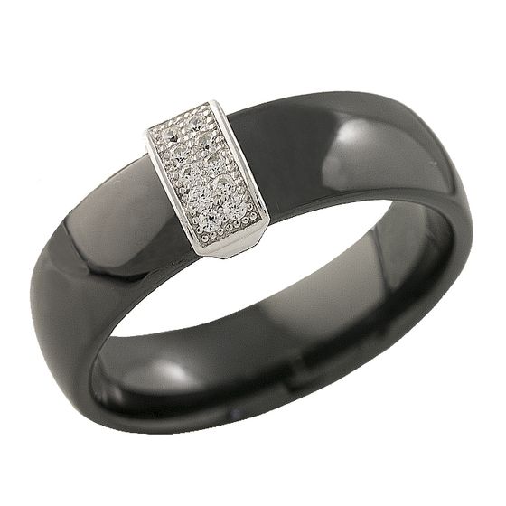 Серебряное кольцо с керамикой