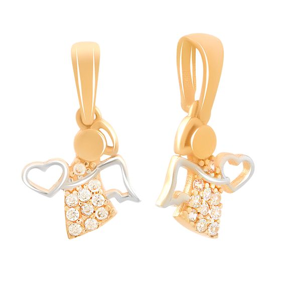 Золотая подвеска с фианитами 0.1ct