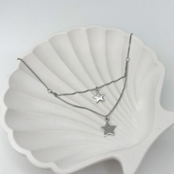 Серебряное колье без камней