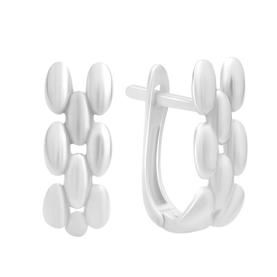 Серебряные серьги без камней