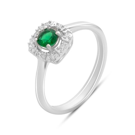 Серебряное кольцо с изумрудом nano 0.32ct