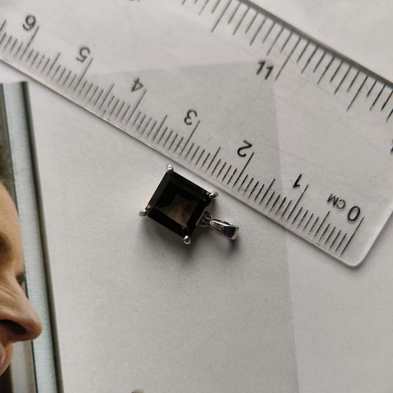 Серебряная подвеска с раухтопазом (дымчатым кварцем) 2.625ct