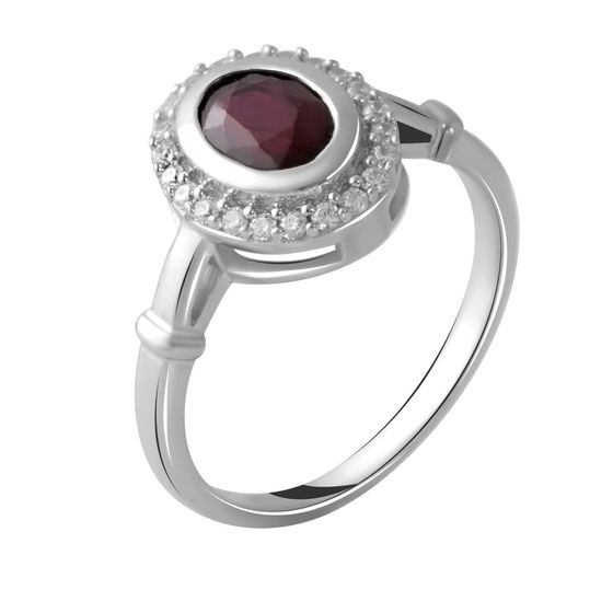 Серебряное кольцо с рубином