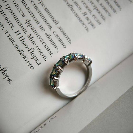 Серебряное кольцо с мистик топазом 1.517ct