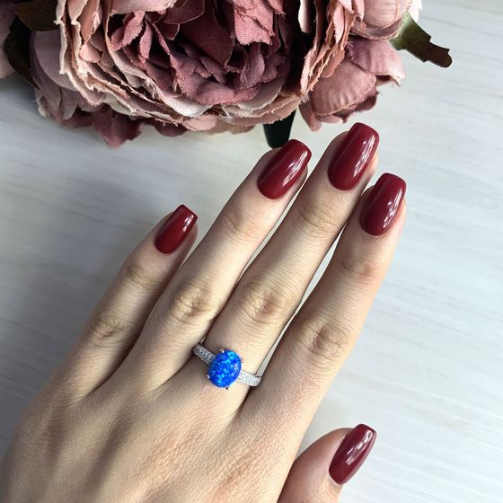 Серебряное кольцо с опалом Серебряное кольцо с опалом