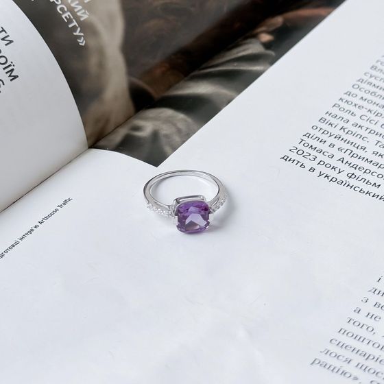 Серебряное кольцо с александритом 4.246ct