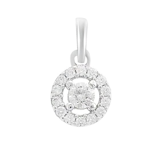 Золотая подвеска с фианитами 0.2ct