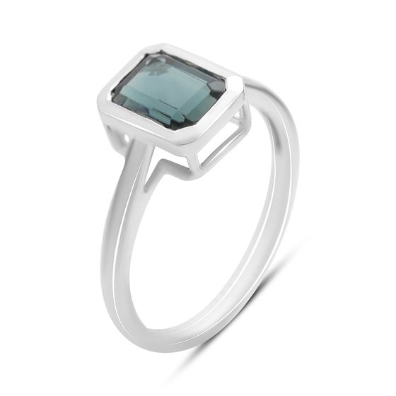 Серебряное кольцо с топазом Лондон Блю 1.318ct