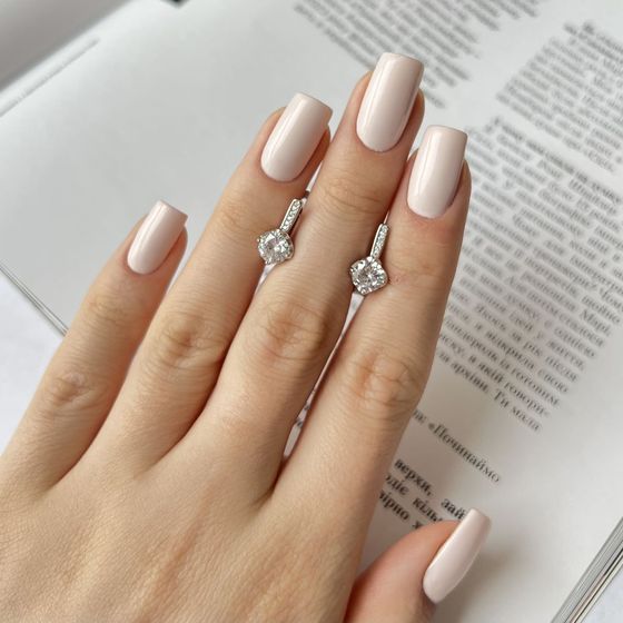 Серебряные серьги с фианитами