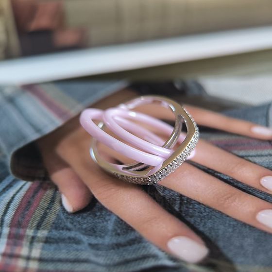 Серебряное кольцо с керамикой