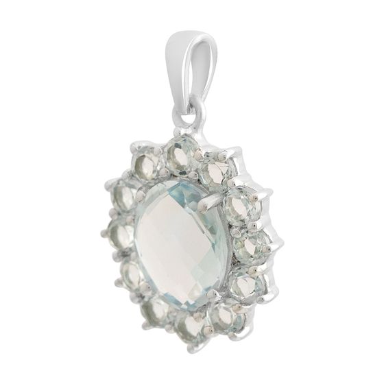 Серебряная подвеска с топазом 4.447ct