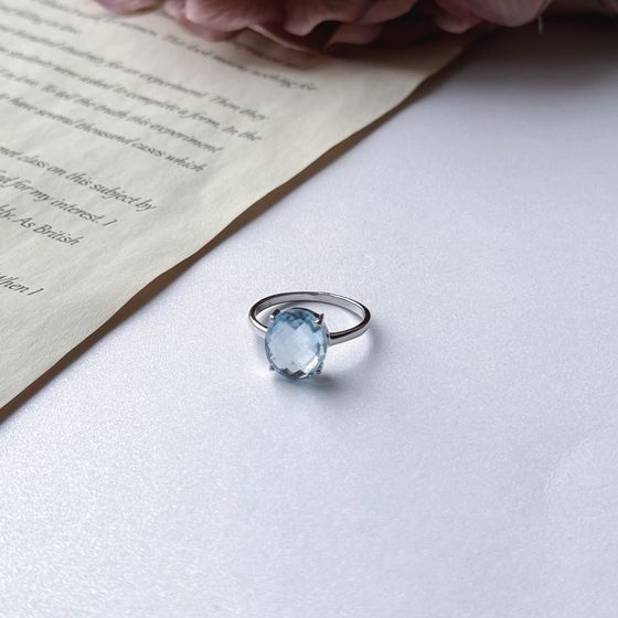 Серебряное кольцо с топазом 5.358ct