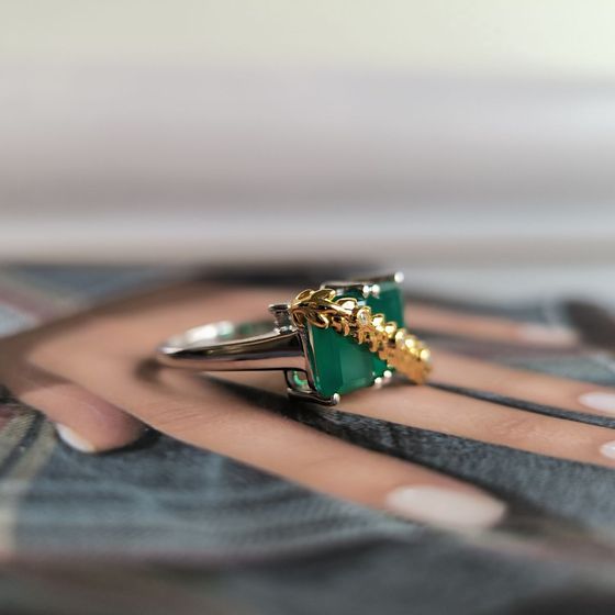 Серебряное кольцо с агатом 2.885ct