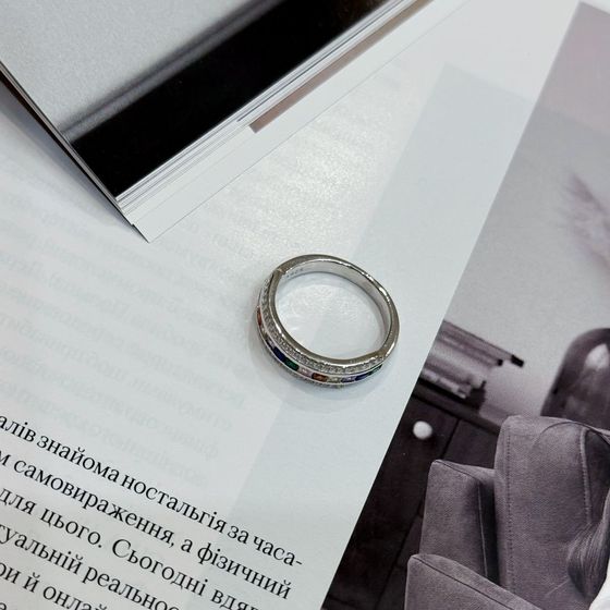 Серебряное кольцо с фианитами