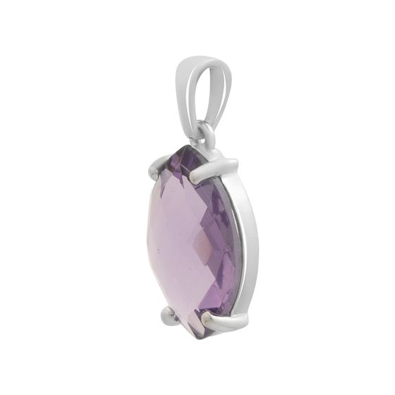 Серебряная подвеска с аметистом 4.617ct