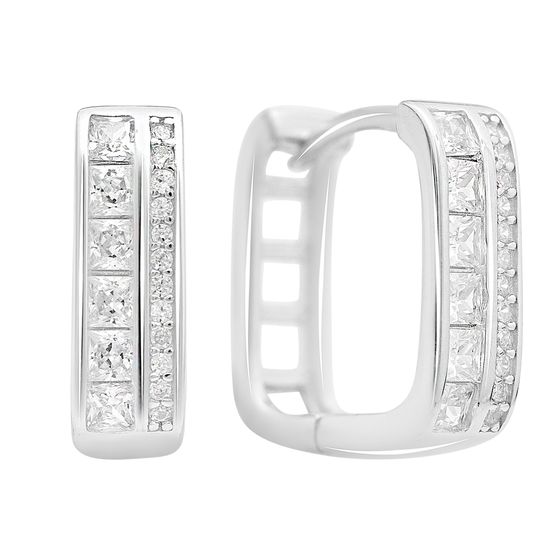 Серебряные серьги с фианитами