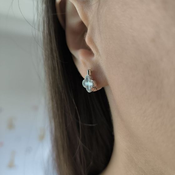 Серебряные серьги с емаллю