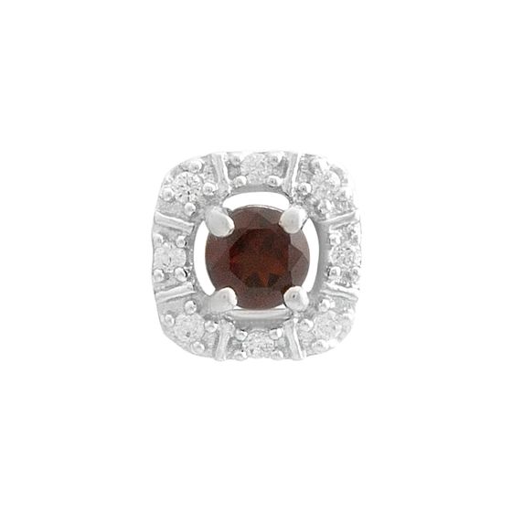 Серебряная подвеска с гранатом 0.425ct