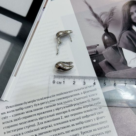 Серебряные серьги без камней