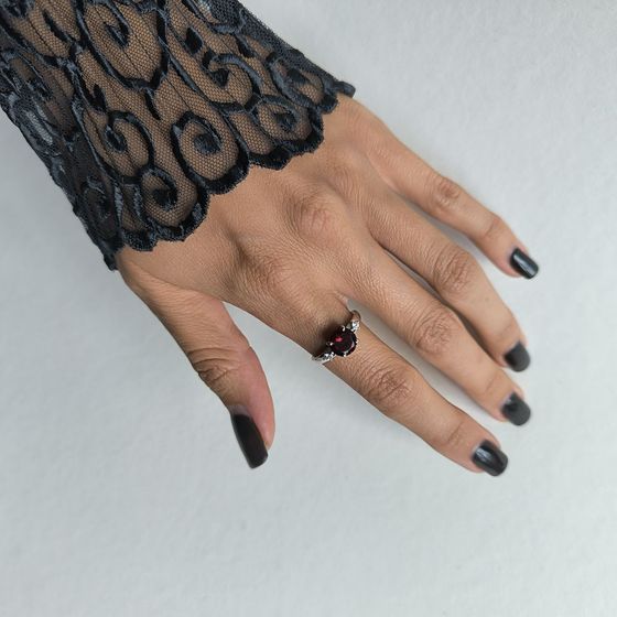 Серебряное кольцо с гранатом nano 1.505ct