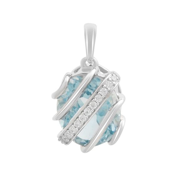 Серебряная подвеска с топазом 5.88ct