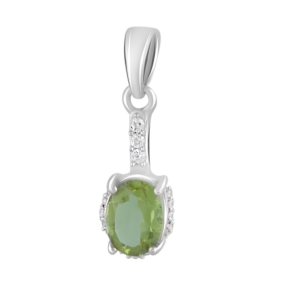 Серебряная подвеска с султанитом 1.87ct