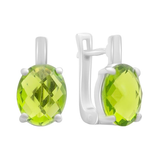 Серебряные серьги с хризолітом 4.675ct