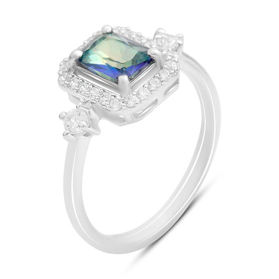 Серебряное кольцо с мистик топазом