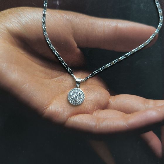 Серебряная подвеска с фианитами