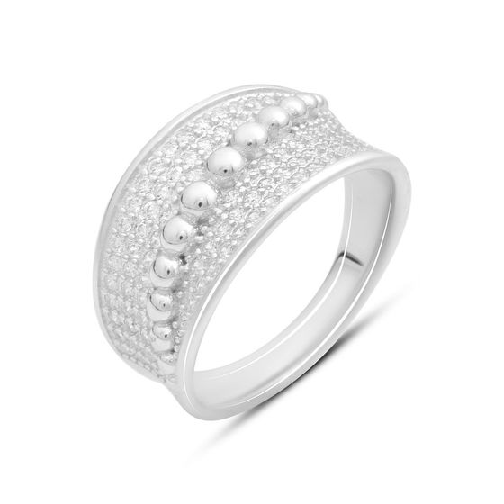 Серебряное кольцо с фианитами