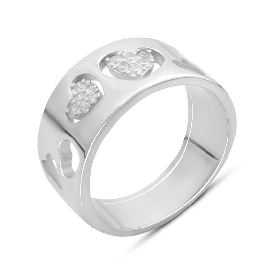 Серебряное кольцо с фианитами