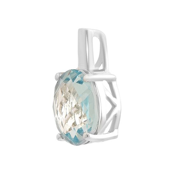 Серебряная подвеска с топазом 3.025ct