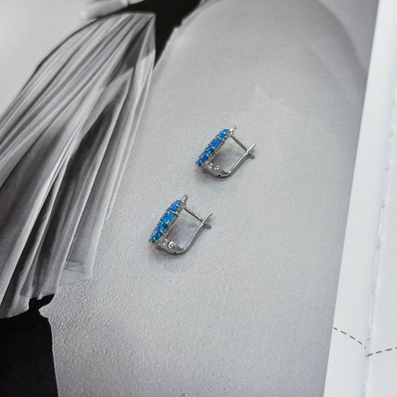 Серебряные серьги с опалом 2.643ct