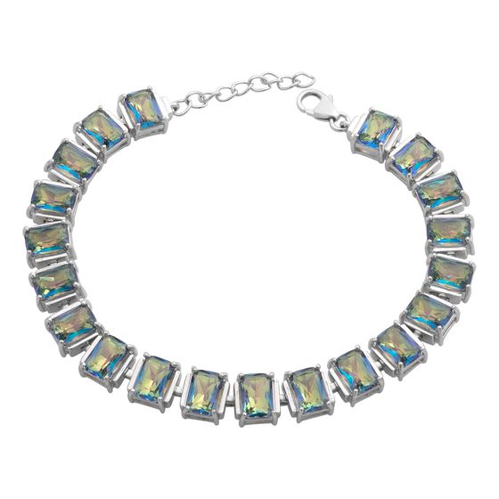 Серебряный браслет с мистик топазом