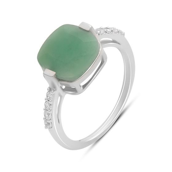 Серебряное кольцо с изумрудом 2.94ct