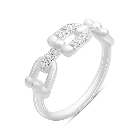Серебряное кольцо с фианитами
