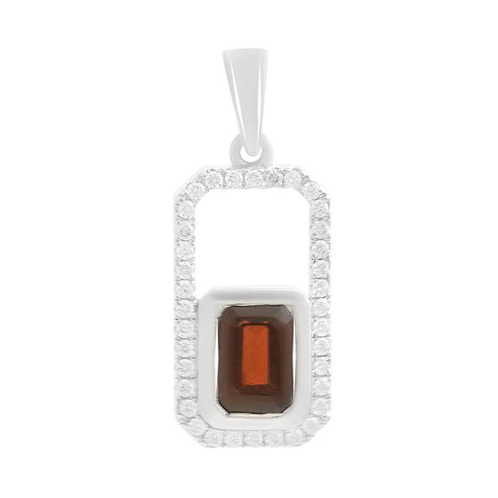 Серебряная подвеска с гранатом 1.588ct