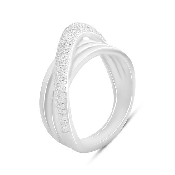 Серебряное кольцо с фианитами