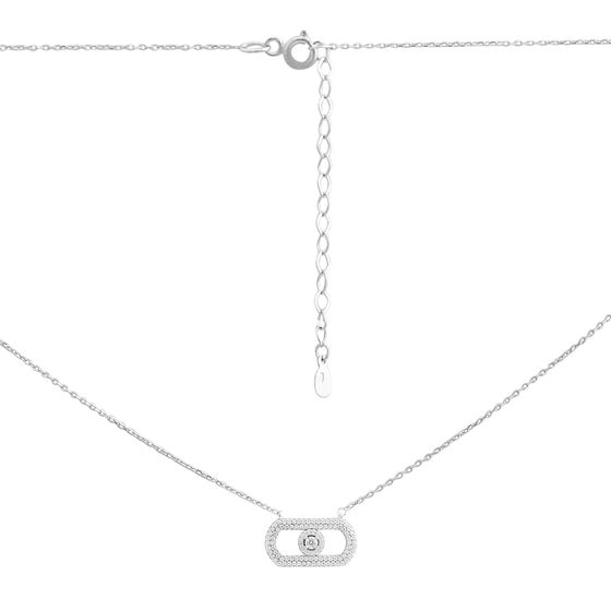 Серебряное колье с фианитами