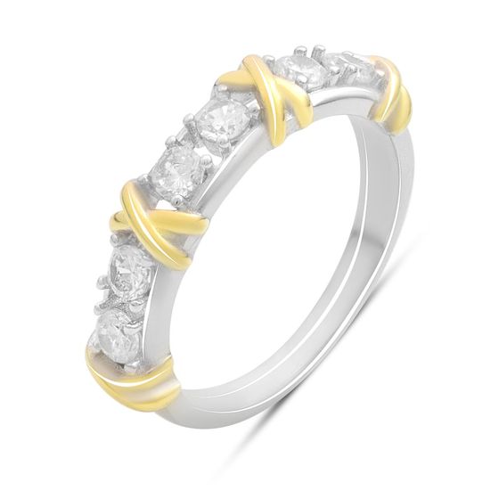 Серебряное кольцо с фианитами