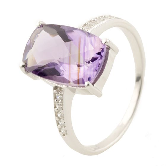 Серебряное кольцо с аметистом