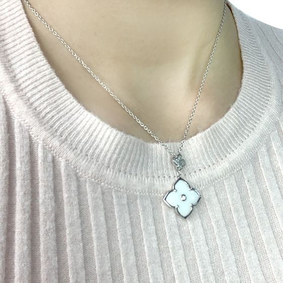 Серебряное колье с керамикой