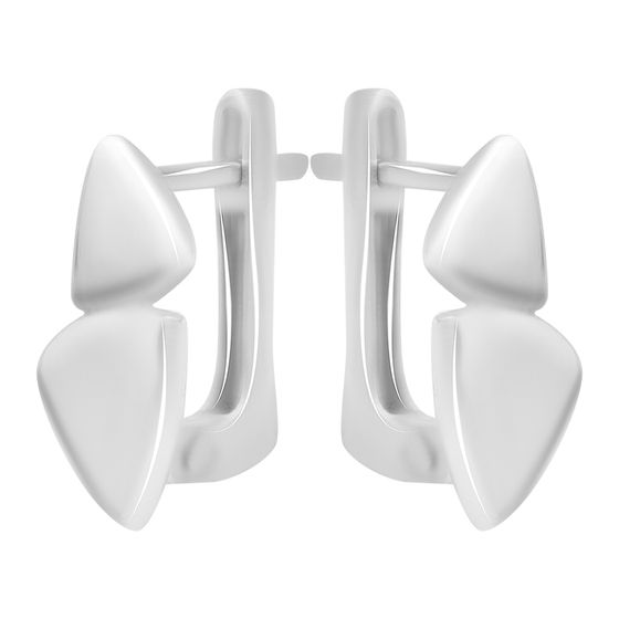 Серебряные серьги без камней