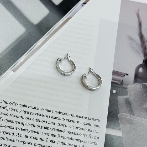 Серебряные серьги без камней