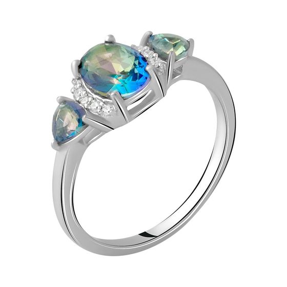 Серебряное кольцо с мистик топазом 1.562ct