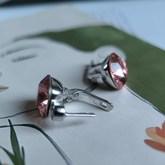 Серебряные серьги с фианитами