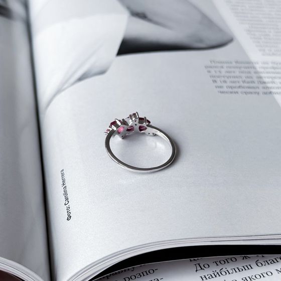 Серебряное кольцо с рубином 1.188ct